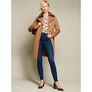 Talbots Crepe Tie Neck Top Chainlink Size Lp Classic style office wear